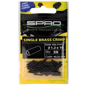 Matte Black Single Brass Crimp