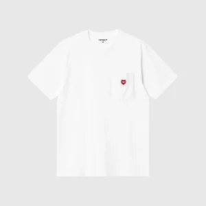 Carhartt WIP Tee - Pocket Heart - White / Red