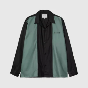 Carhartt WIP Chemise - Delaney - Black / Silver Pine