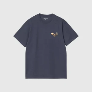 Carhartt WIP Tee - Button - Blue