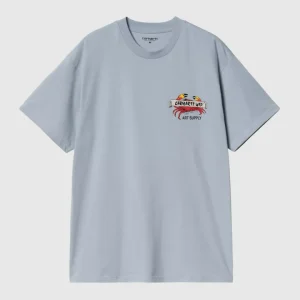 Carhartt WIP Tee - Crab Paint - Frosted Blue