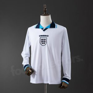 Maillot Angleterre Domicile 1996 Manches Longues