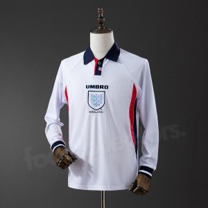 Maillot Angleterre Domicile 1998 Manches Longues