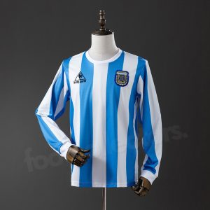 Maillot Argentine Domicile 1986 Manches Longues