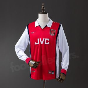 Maillot Arsenal Domicile 1998-1999 Manches Longues