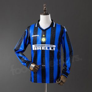 Maillot Inter Milan Domicile 1997 1998 Manches Longues