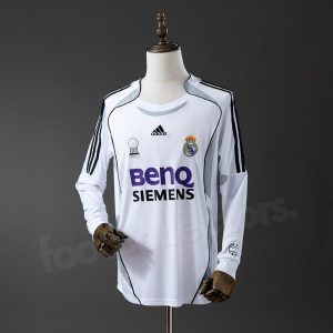 Maillot Real Madrid Domicile 2006-2007 Manches Longues