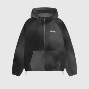 Stussy Jacket - Beach Shell Wave Dye - Black