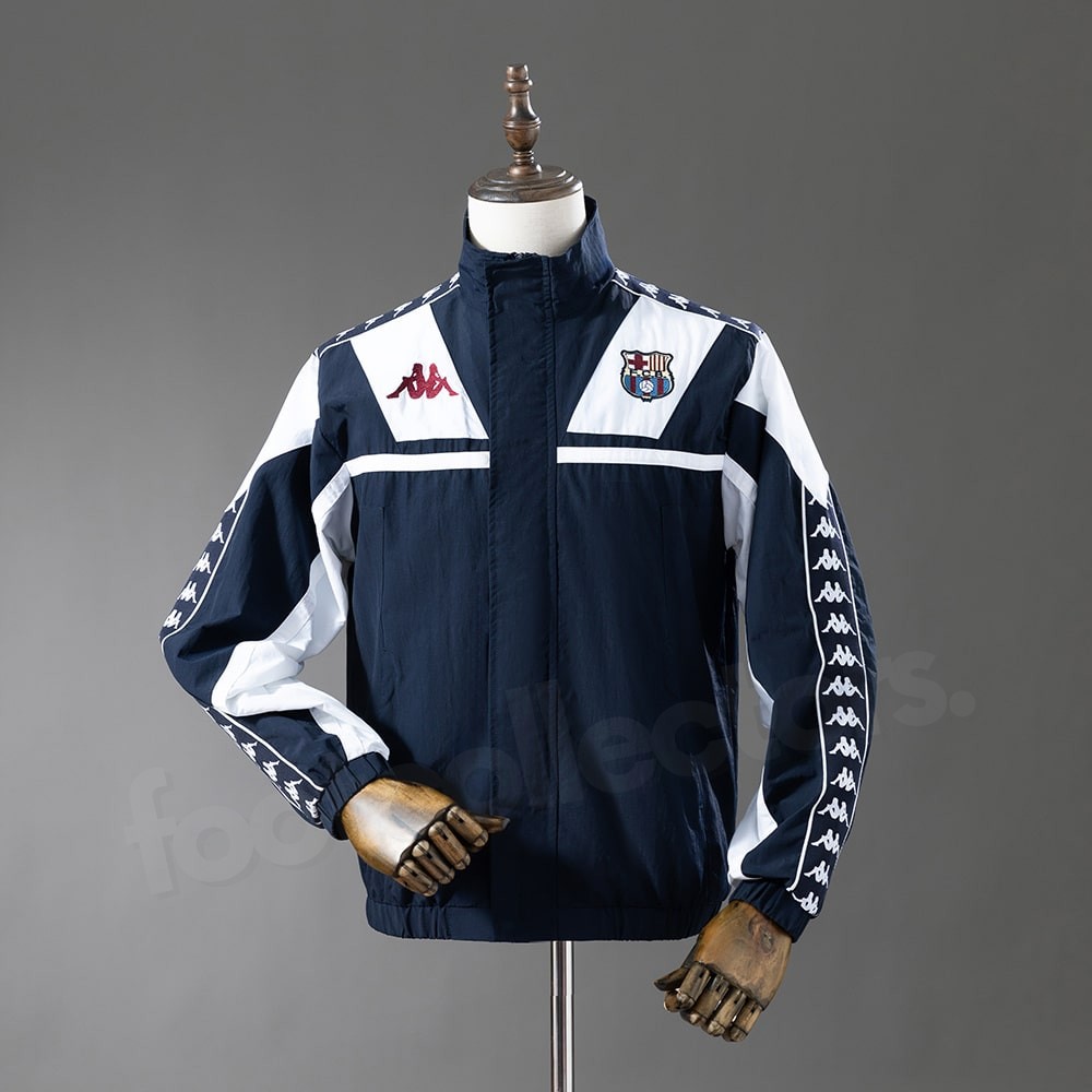 Veste Survetement Barca Kappa Bleu Marine