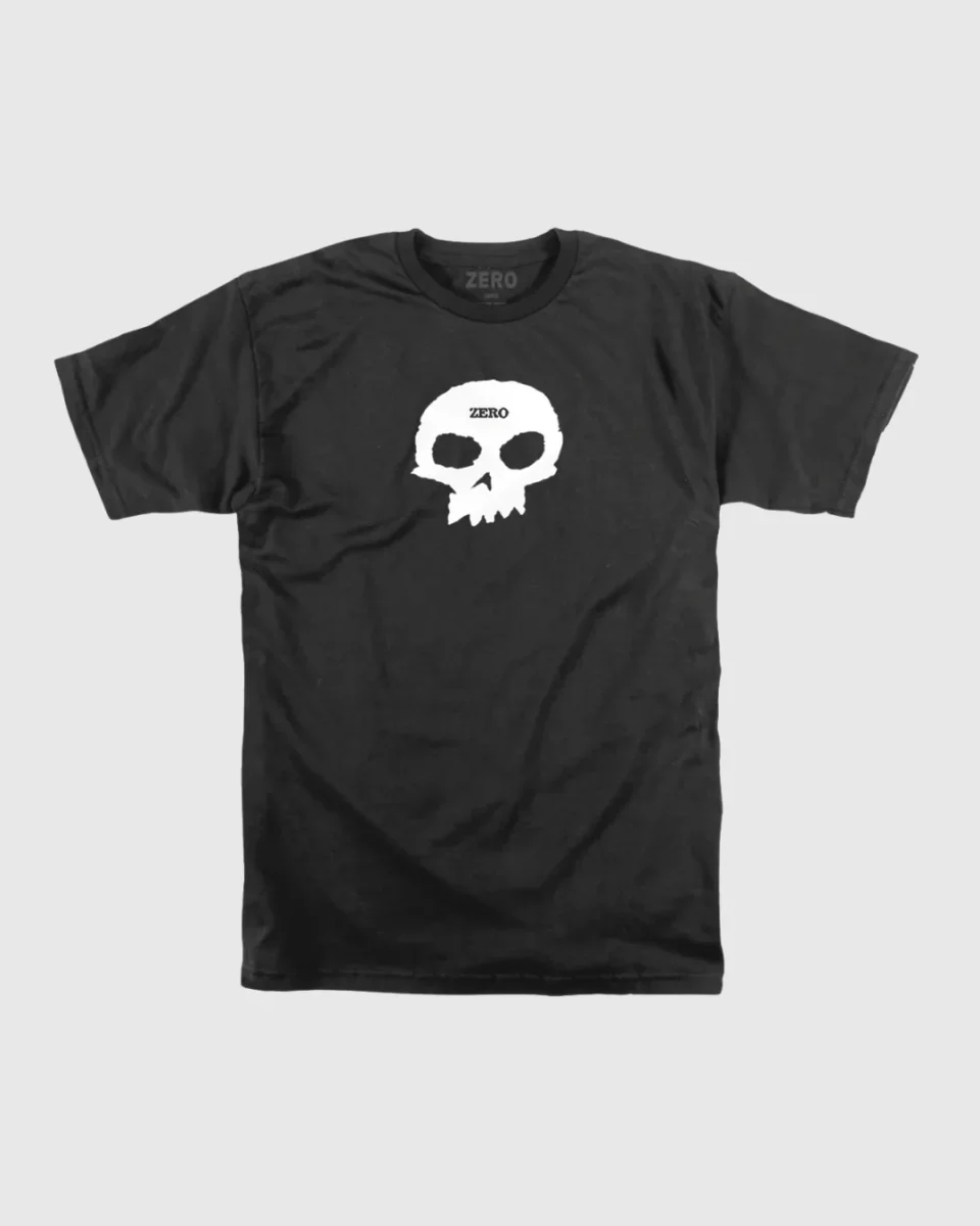 Zero Tee - Single Skull - Black/White