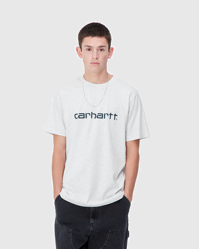 Carhartt WIP Tee - Script - Ash Heather – Image 2