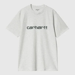 Carhartt WIP Tee - Script - Ash Heather