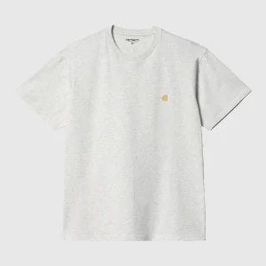 Carhartt WIP Tee - Chase - Ash Heather / Gold