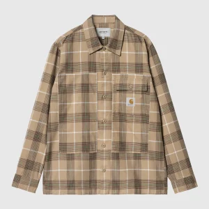 Carhartt WIP Chemise - Hadley Check - Leather