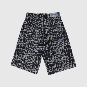 Always Short - Croc Print - Black