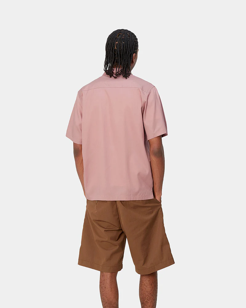Carhartt WIP Chemise - Delray - Glassy Pink / Black – Image 3
