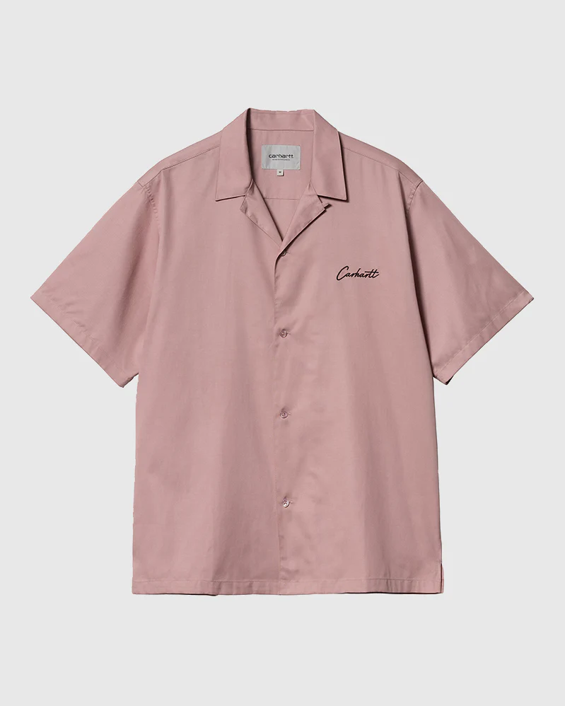 Carhartt WIP Chemise - Delray - Glassy Pink / Black