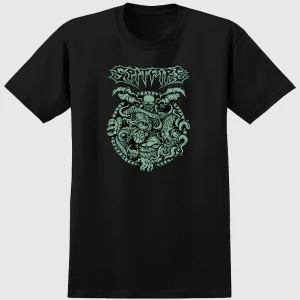 Spitfire Tee - Demon Gate  Glow In The Dark - Black