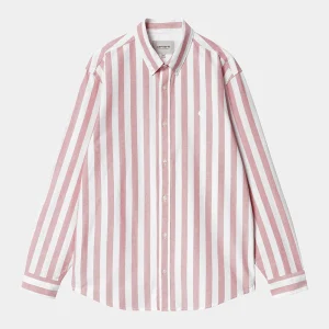 Carhartt WIP Chemise - Dillion Stripe - Samba / White
