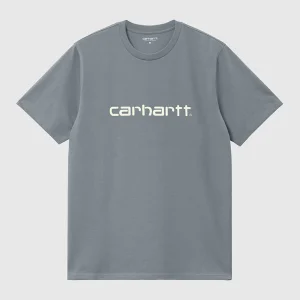 Carhartt WIP Tee - Script - Dove Grey