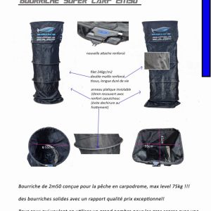 bourriche super carp drum&rsquo;s 2m50 ronde ou carré