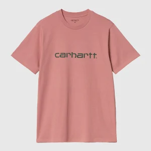 Carhartt WIP Tee - Script - Dusty Rose