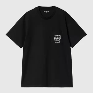 Carhartt WIP Tee - Fragments Pocket - Black / White