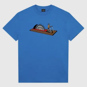 Passport Teeshirt - Keep Running - Washed Royal