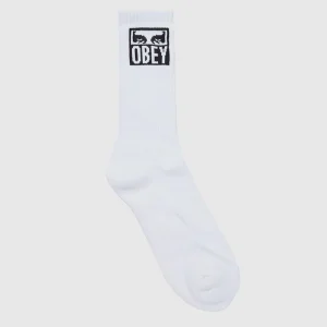 Obey Chaussette - Icon Face - White