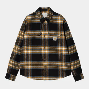 Carhartt WIP Chemise - Hawkins - Black/Prussia
