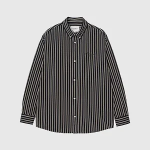 Carhartt WIP Chemise - L/S Palance Shirt - Palance Stripe/Black