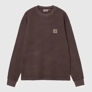 Carhartt WIP Tee LS - Vista Waffle - Palisander Garment Dyed