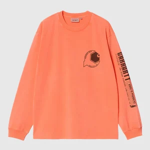 Carhartt WIP Tee L/S - Industry - Lumo Orange / Black