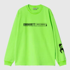Carhartt WIP Tee L/S - Industry - Lumo Green / Black